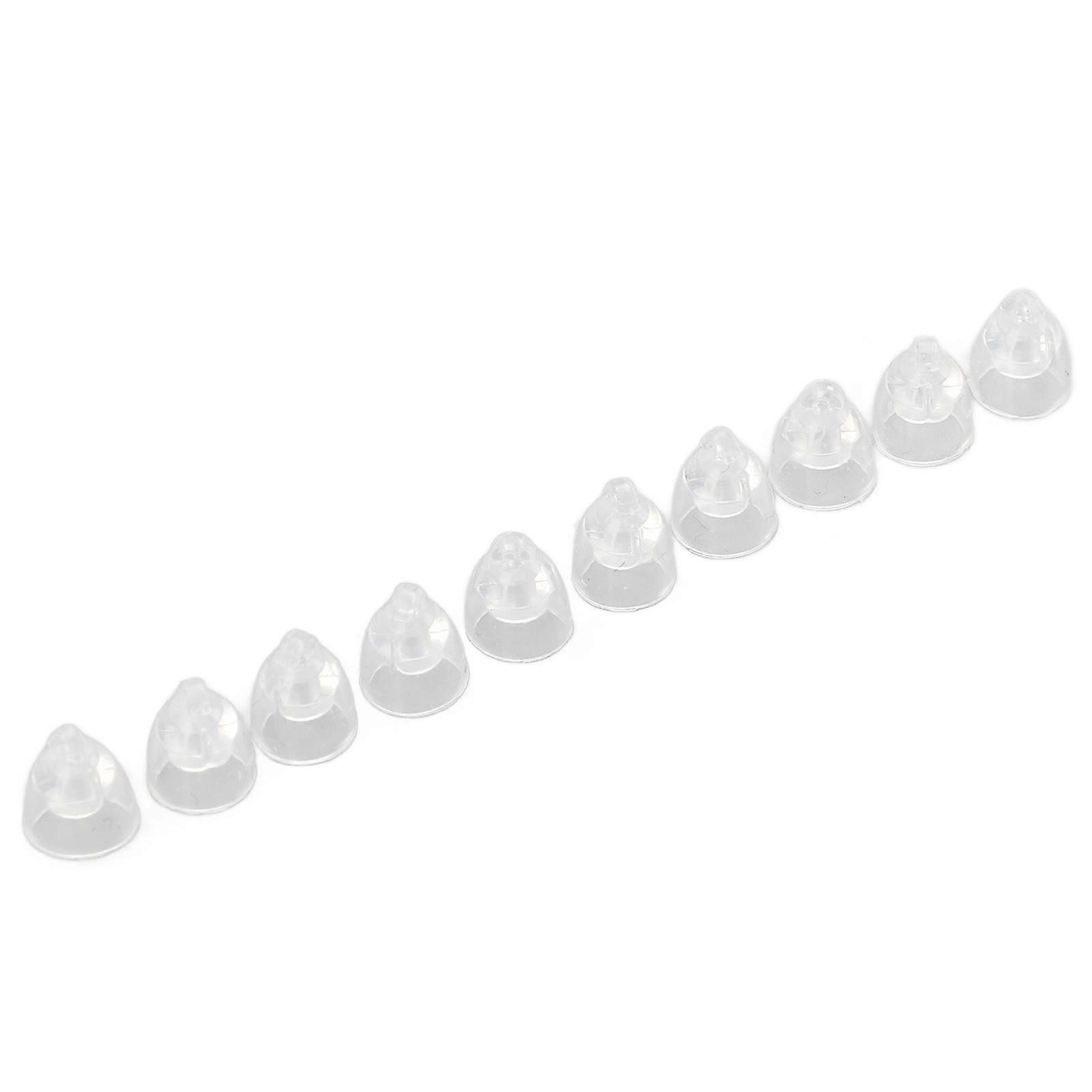 10pcs 6mm High Transparency Domes Earplug Single Layer Washable Silicone Anti Static Silicone Domes Earplug 