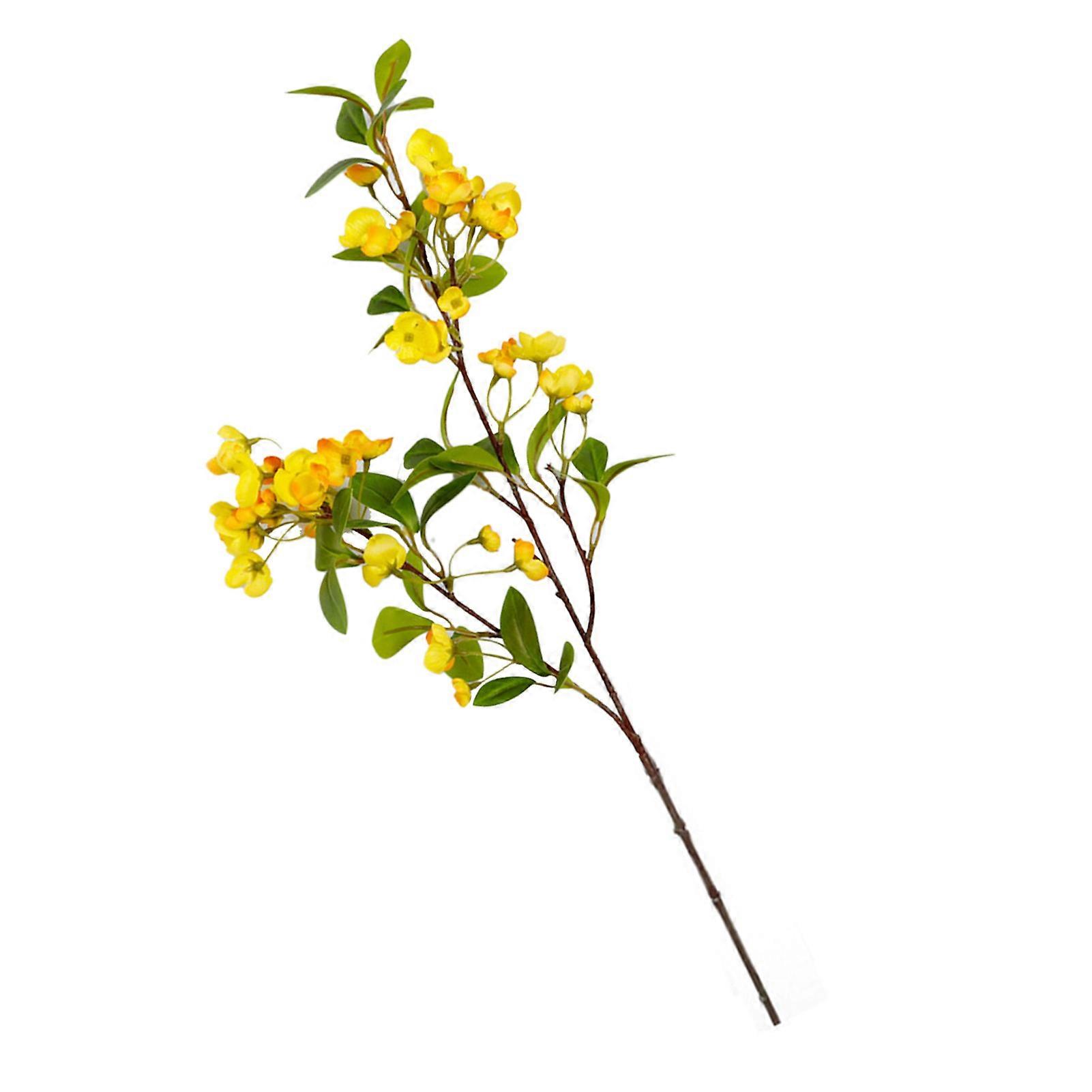 Hydrangea Simulation Flower Long Lasting Artificial Hydrangea Flower Decoration for Home Yellow 