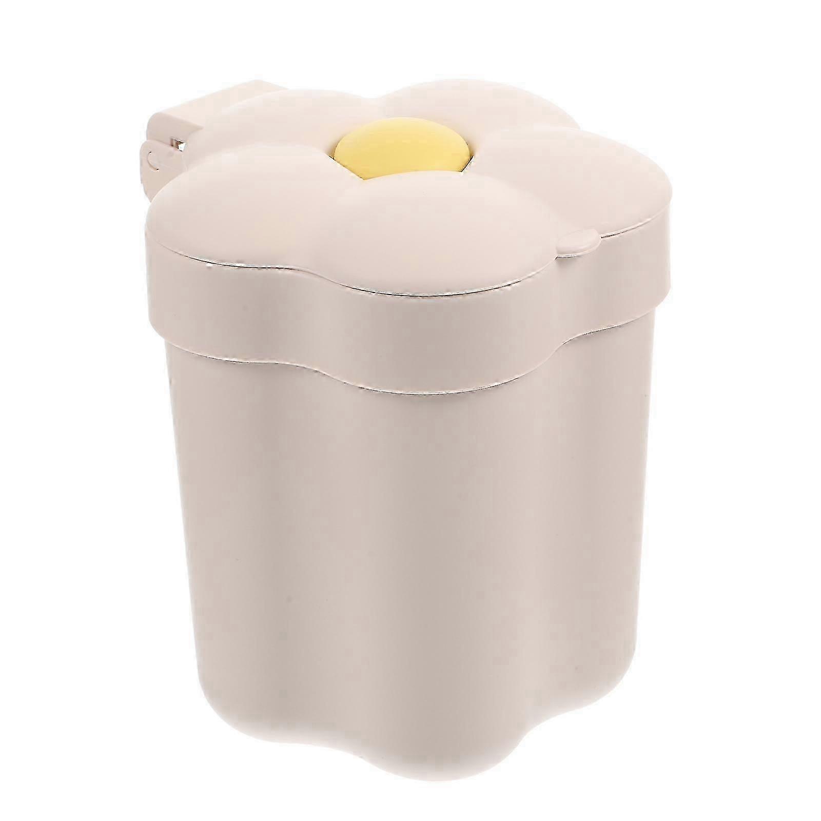 Desktop Flower Shaped Trash Bin Cartoon Design Small Waste Bin for General Use
