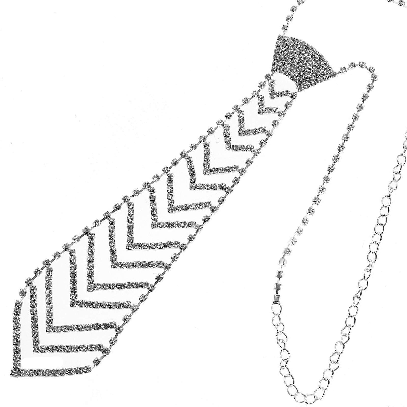 Chic Glitter Necktie Jewelry for Stylish Evening Functions