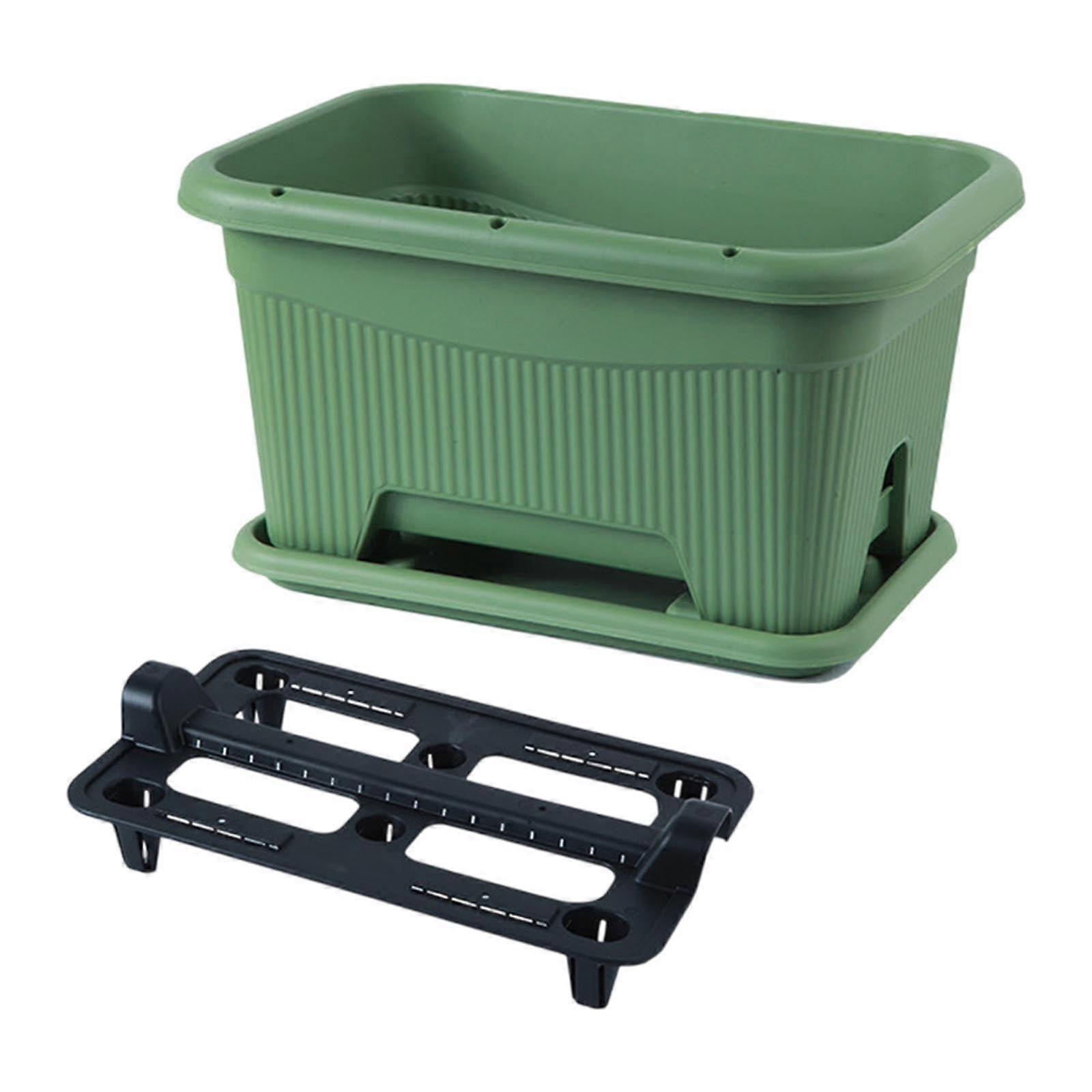Vegetable Planter Pot For Balcony And Terrace Dark Green Easy To Clean Versatile Planting Container