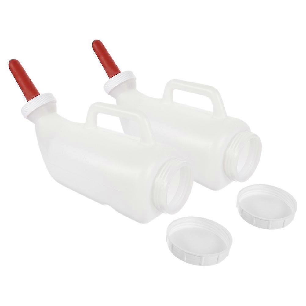 Feeding Bottle Livestock Feeding Bottles For Farm Animals 2L Capacity PP Material With Handle 2Pcs