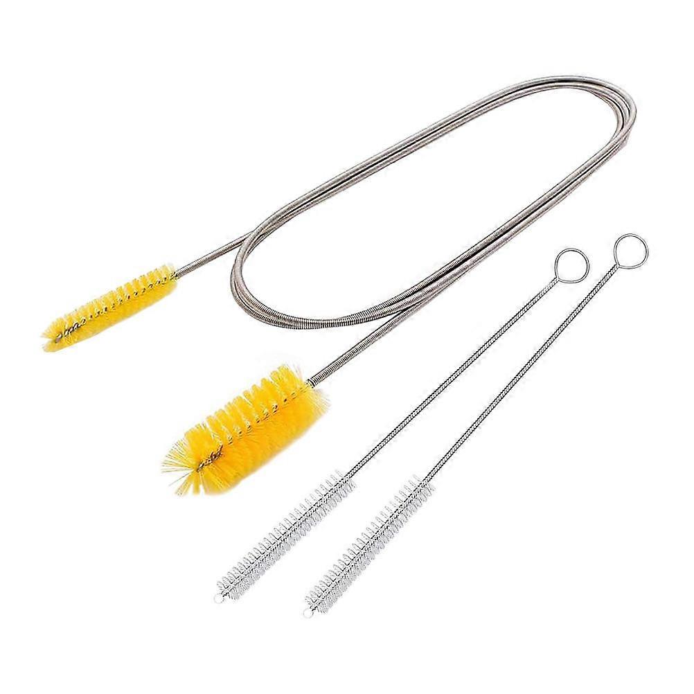 3pcs Double Head Flexible Drainage Brush Set – Elastic Hose Cleaning Tool for Fish Tanks, Aquariums & Shaped Tubes with Spring Design