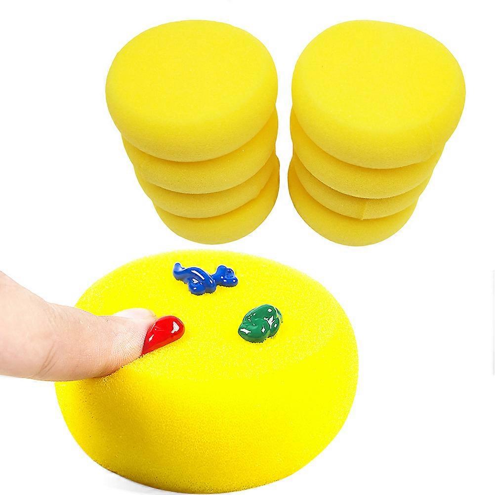 Kids Paint Sponges Round Sponge Brushes For Painting Art Lessons Children Diy Art Tools 8Pcs