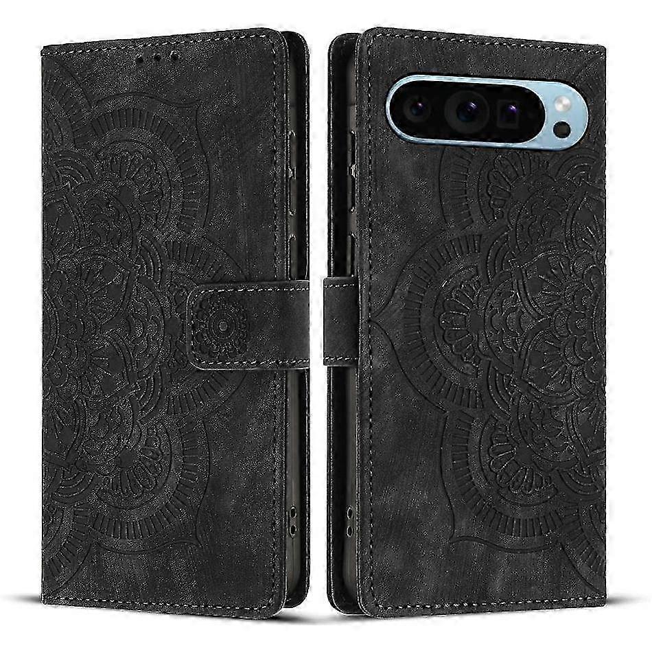 Retro Frosted Läder Telefonfodral med Mandala Eming