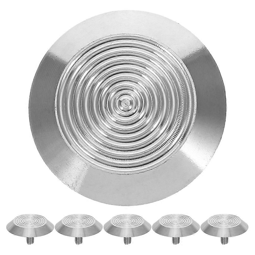 Stainless Steel Tactile Warning Indicator Studs   6pcs Non Slip Blind Sidewalk Guide Nails for Safe Navigation in Public Pathways, Airports and