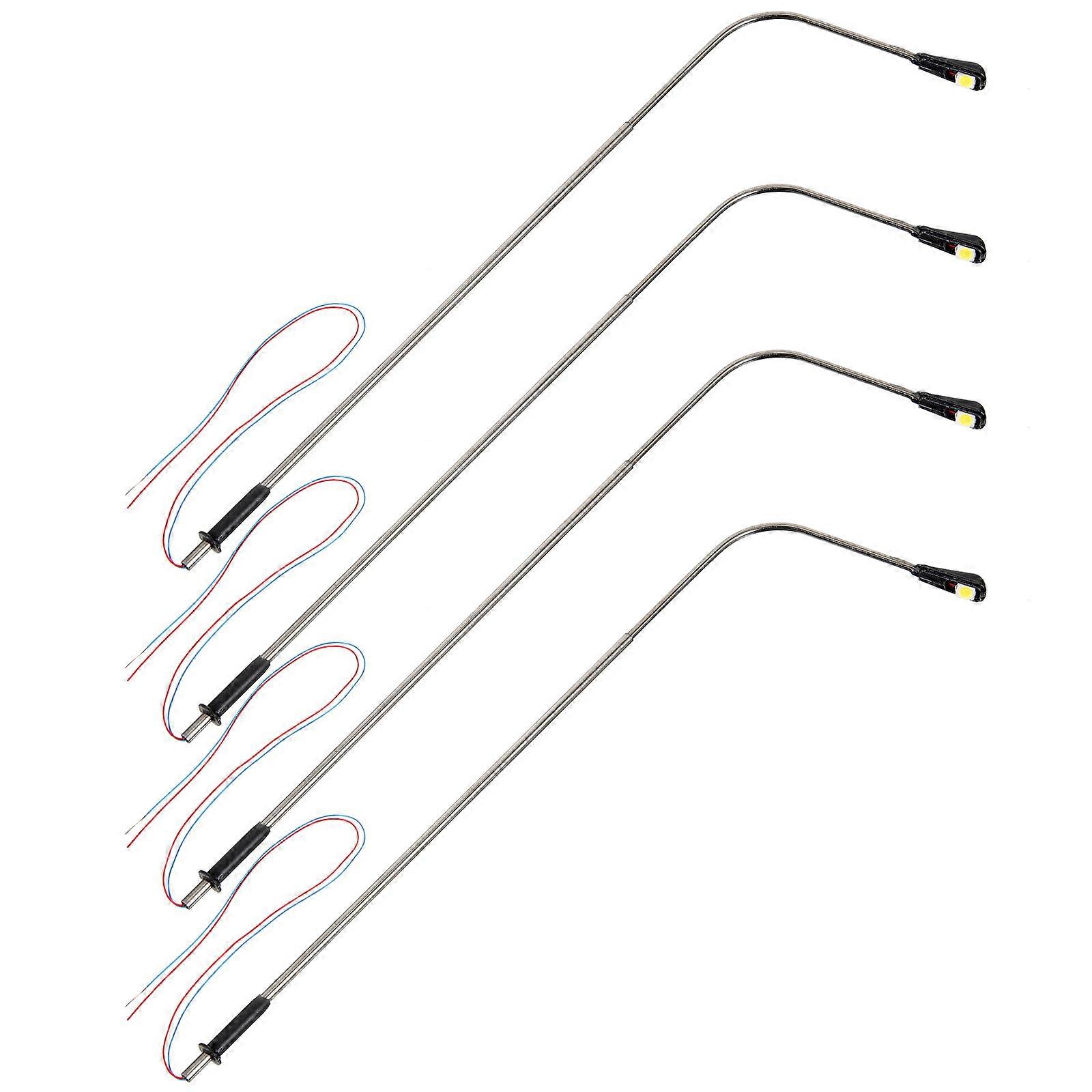 4pcs Mini LED Street Lamp Models for Sand Table Decor, Miniature Streetlights for Architectural Model Scenery and House Adornments