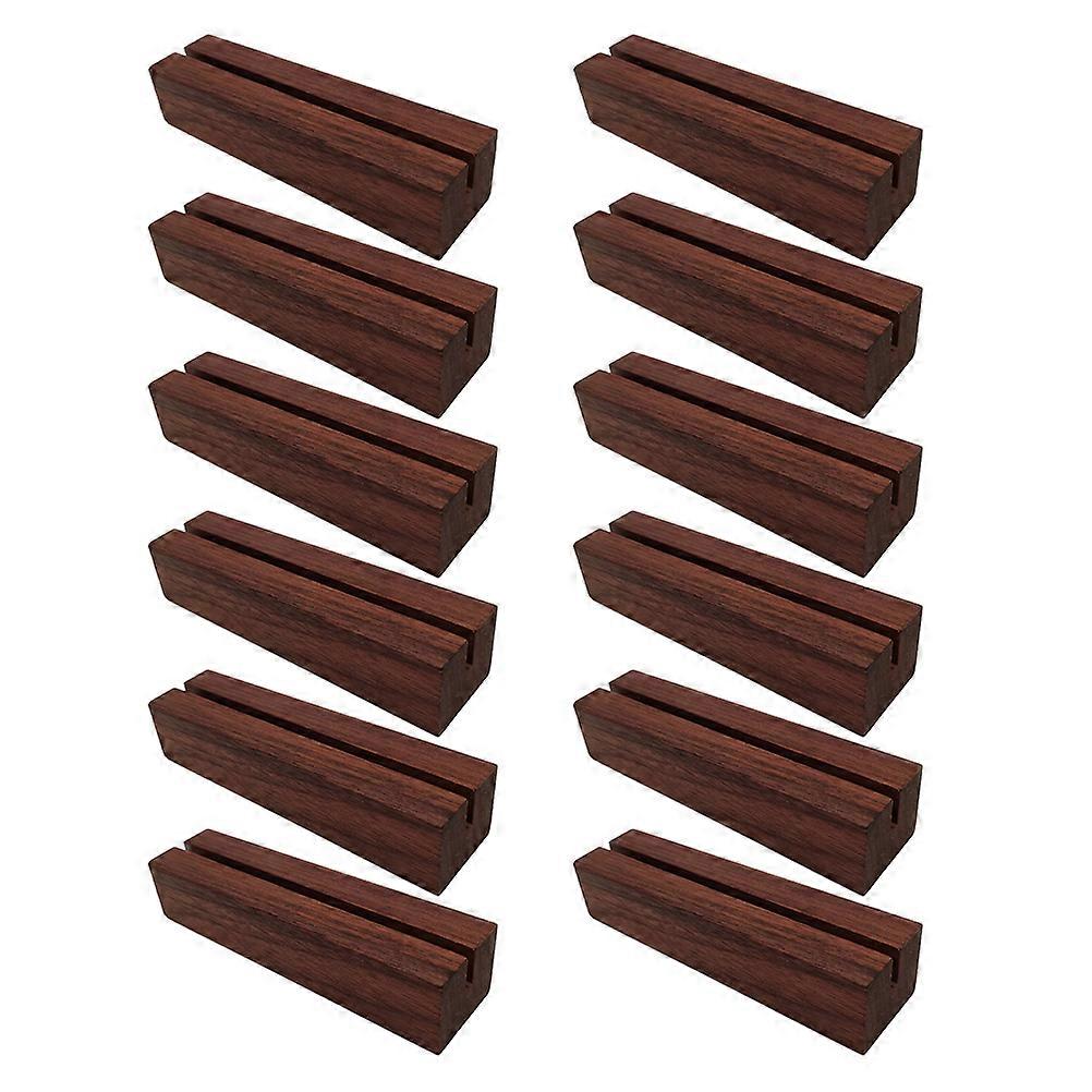 Wood Place Card Holders Sturdy Table Number Holders Simple Design Suitable For Special Events 12Pcs