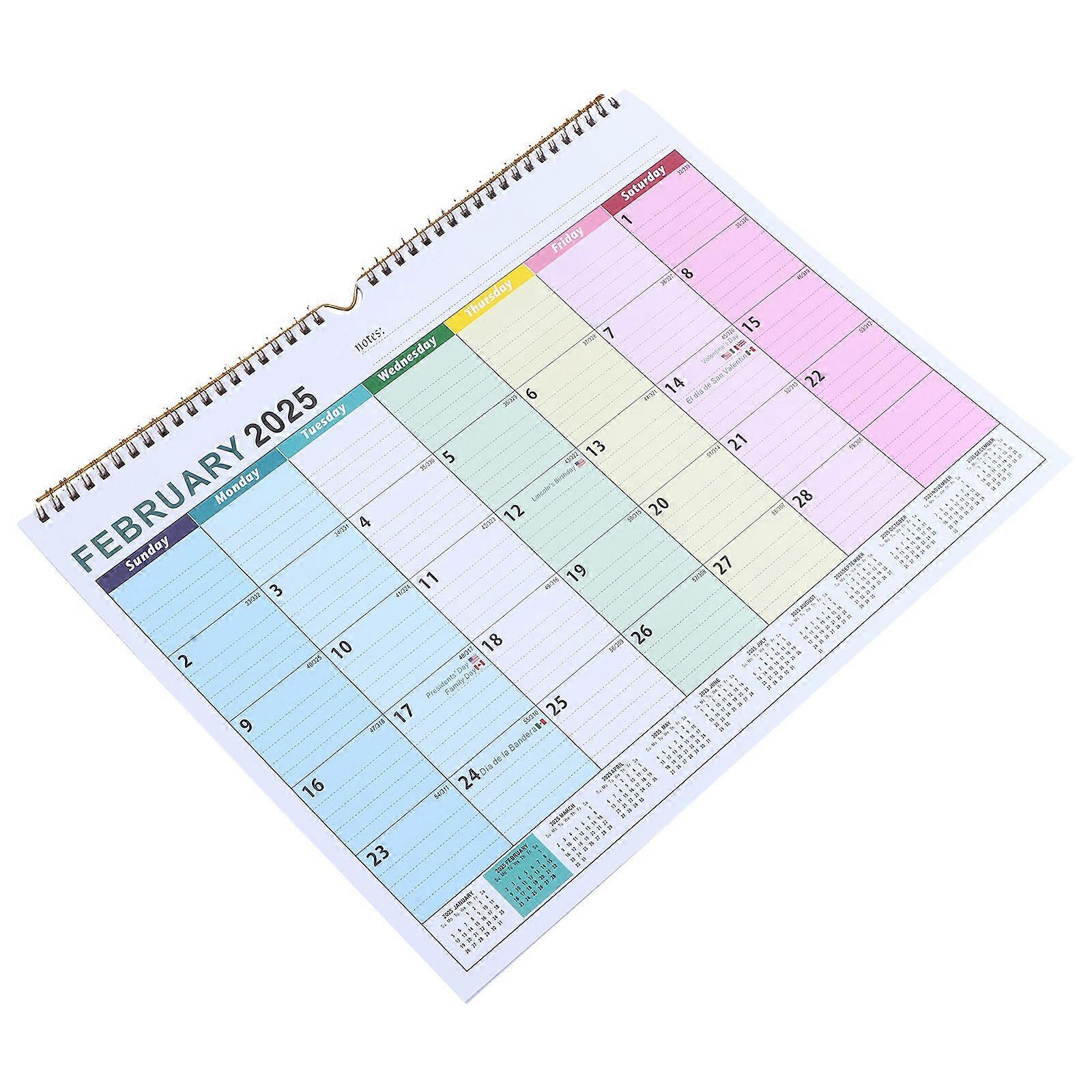 Vertical Wall Calendar Annual Wall Calendar Home Office Decor 38.00X29.50X1.50CM Countdown Activities General Users 1Pcs