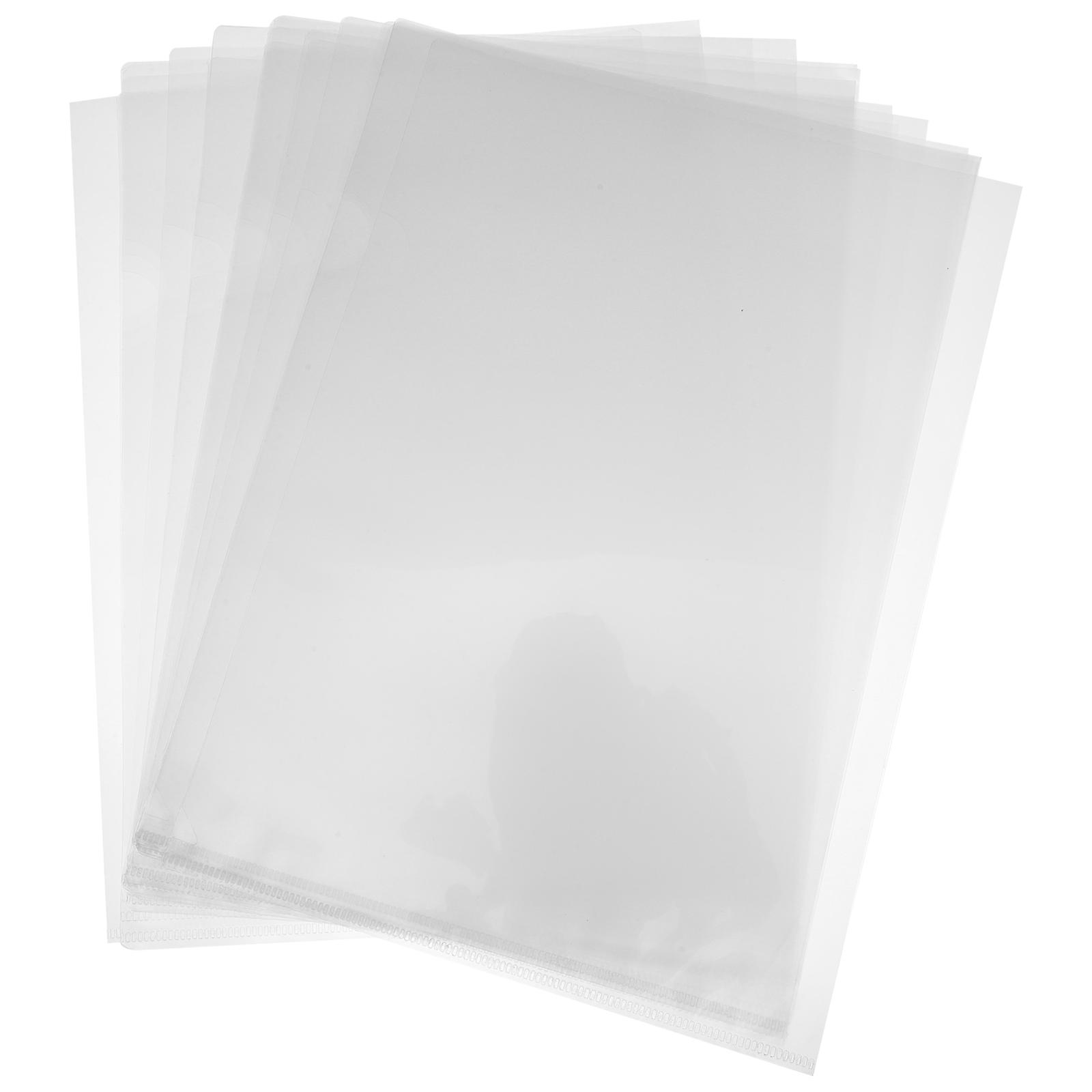 Transparent Plastic Document Folders   100pcs Sturdy File Sleeves for Office & School   Simple & Stylish Design for Document Protection