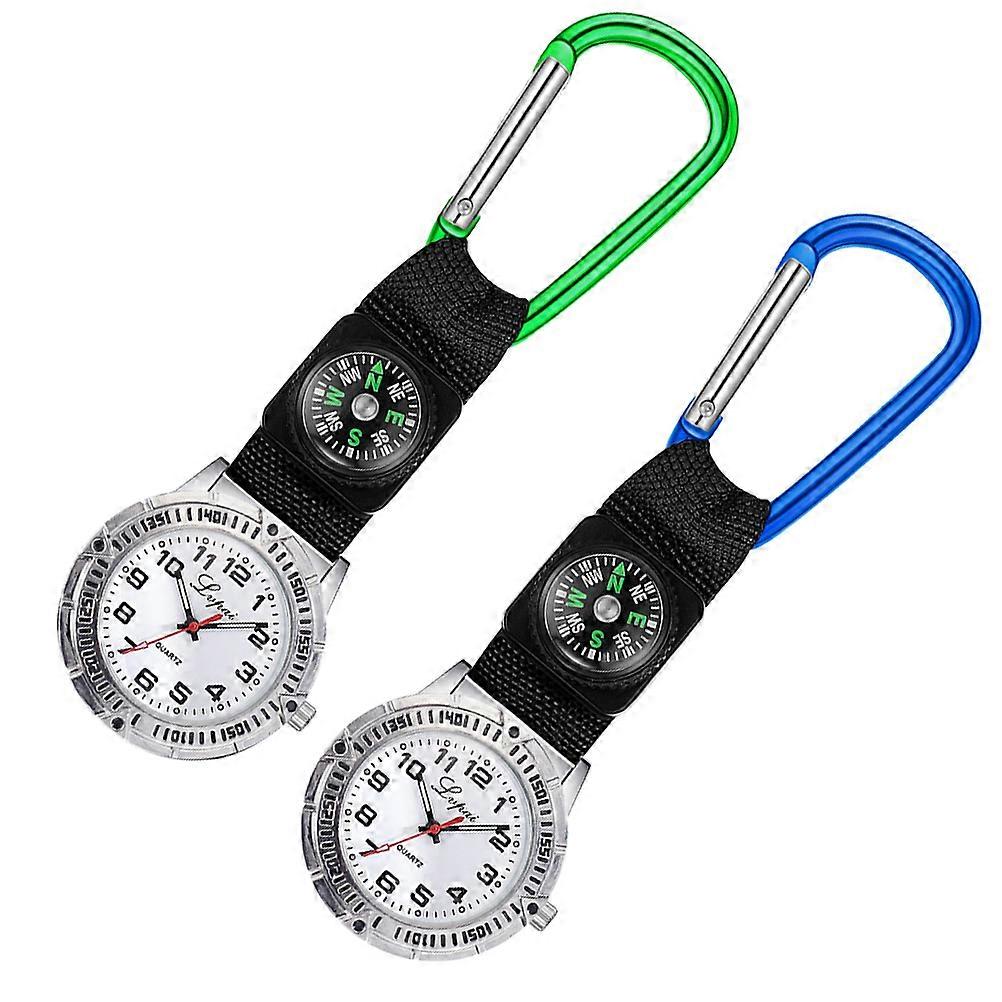 Compass Watch Keyring Multi-Functional Nurse Costume Hanging Watch 2Pcs