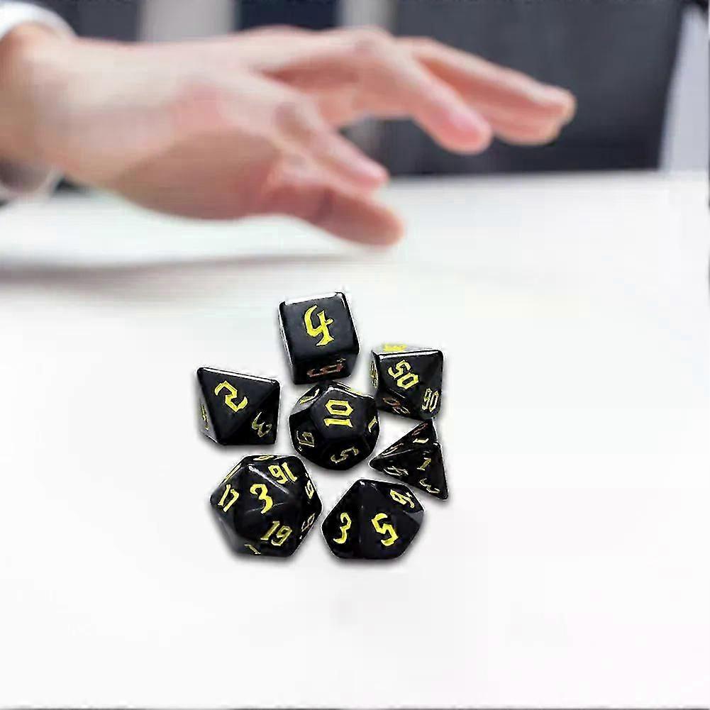 D4 D6 D8 D10 D12 D20 Multifaceted Dices Set Tabletop Role-Playing Game DND Dice