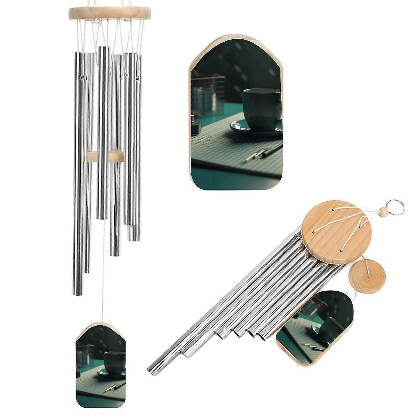 Wind chime for outdoor use, 52.1 cm, large soothing melodic tones, classic with wind catcher