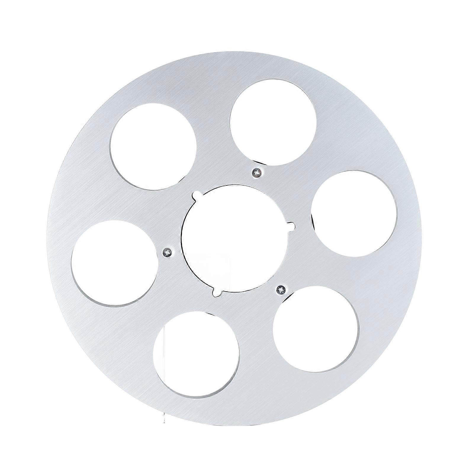 1/4 10.5 Inch 6 Holes Aluminum Alloy Empty Tape Spool for Reel to Reel Tape Player Silver