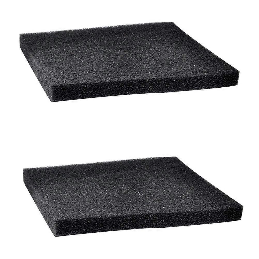 Pond Sponge Filter Pad Thicken Fish Tank Sponge Pad Aquarium Owners Black 45.00X45.00X2.00cm Water Filtration 2Pcs