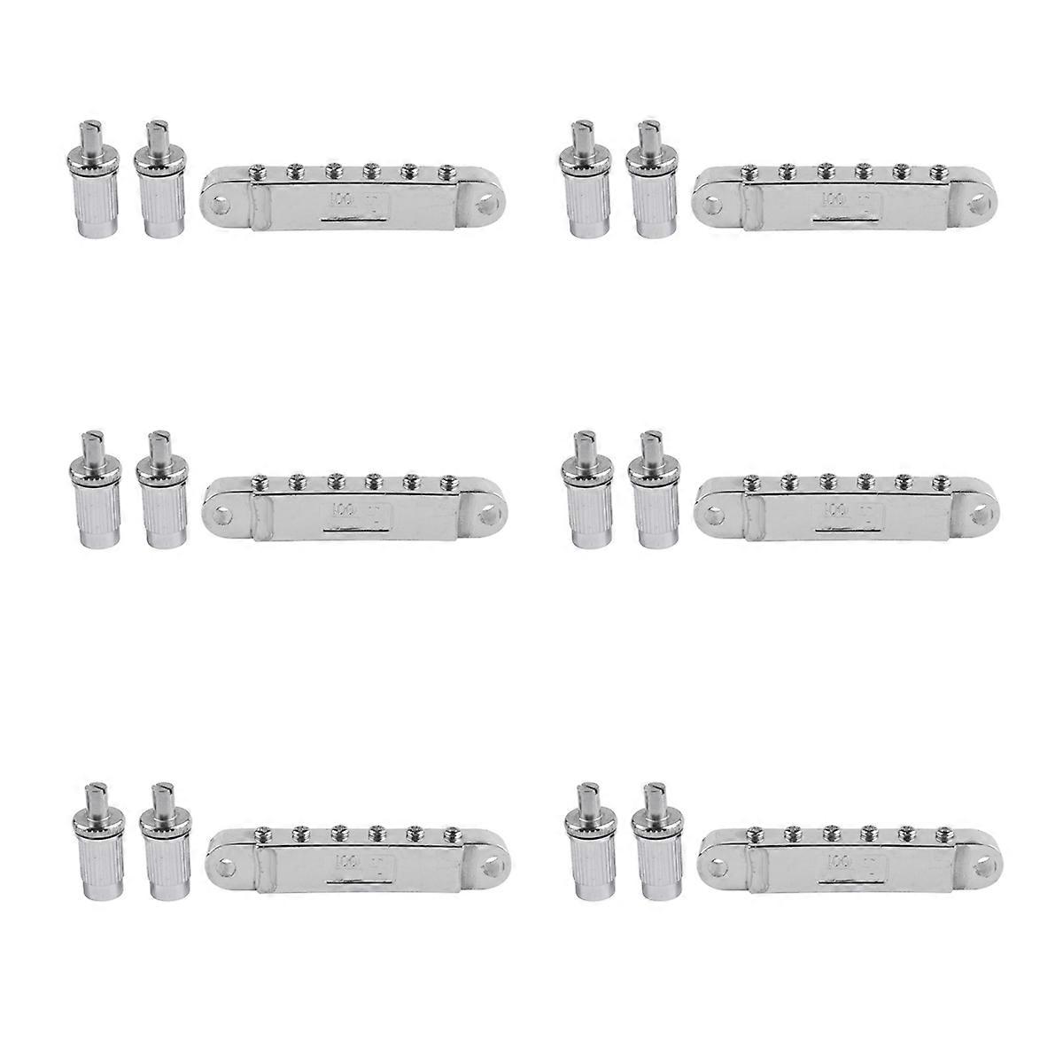 Silver Electric Roller Saddle Bridge Lp Electric Guitar Bridge