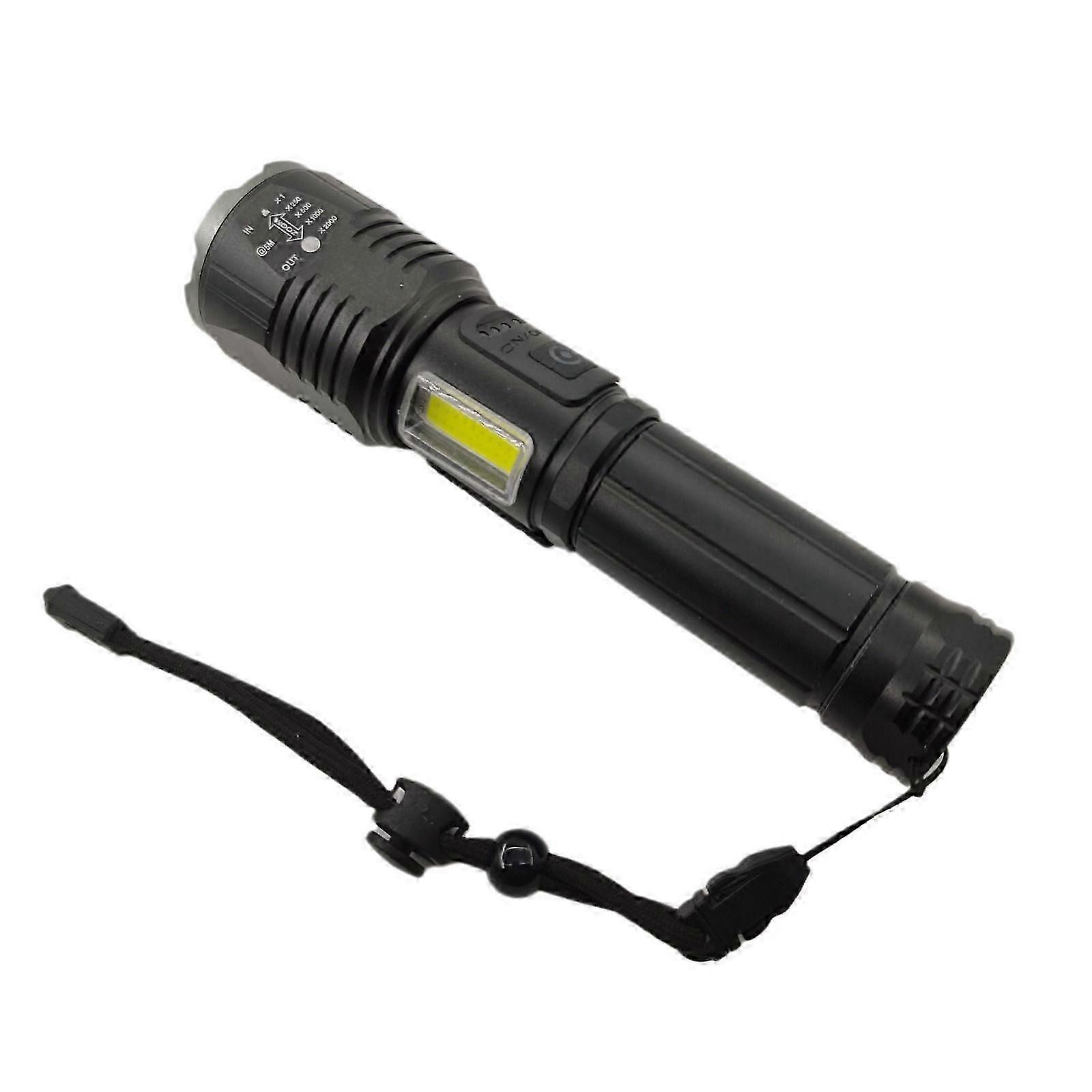 White Laser Flashlight Strong Outdoor Zoom Flashlight Long Range Rechargeable Flashlight