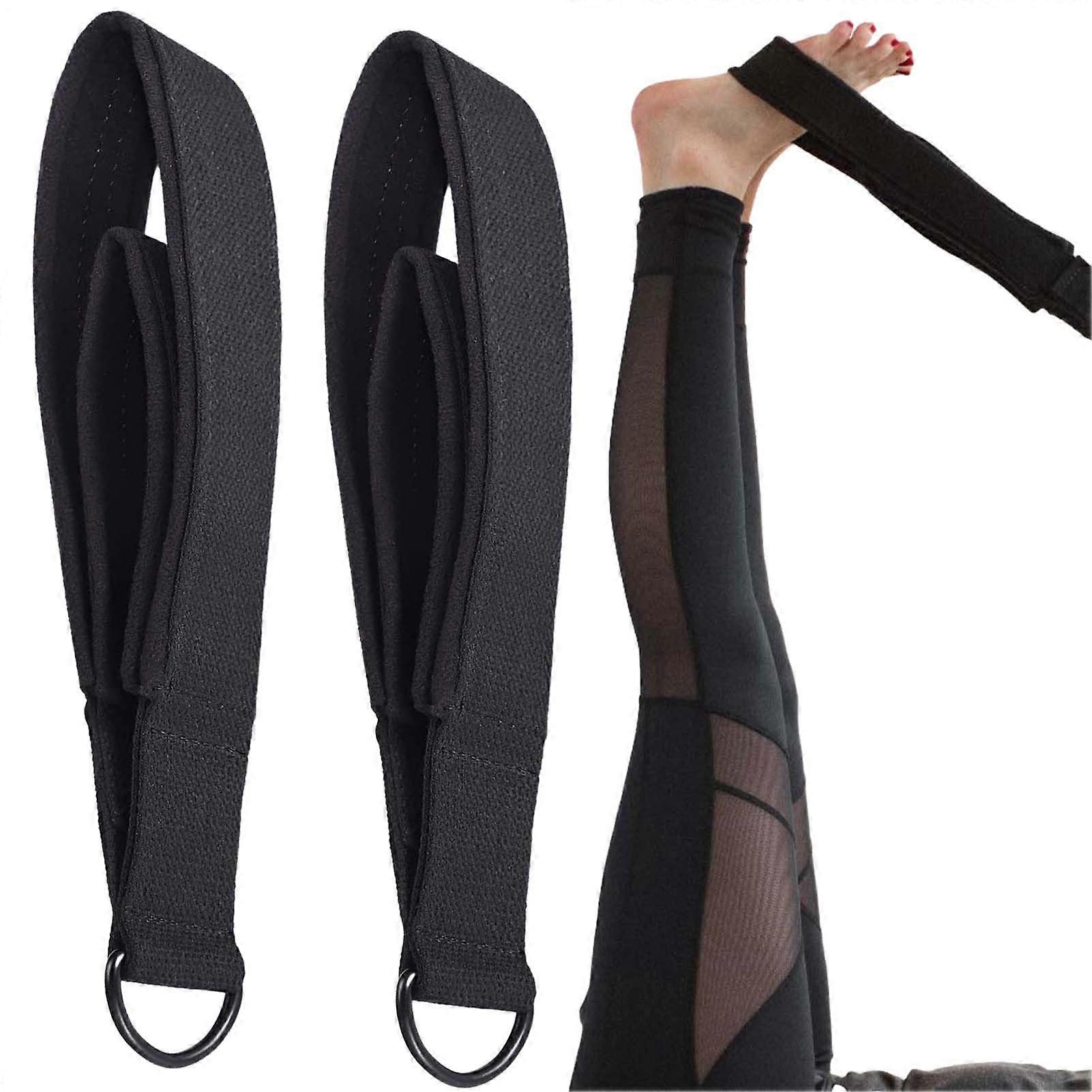 Pilates Double Loops Resistance Bands With D-Rings, Padded Accessories, Adjustable Foot Loops For Stretch Training