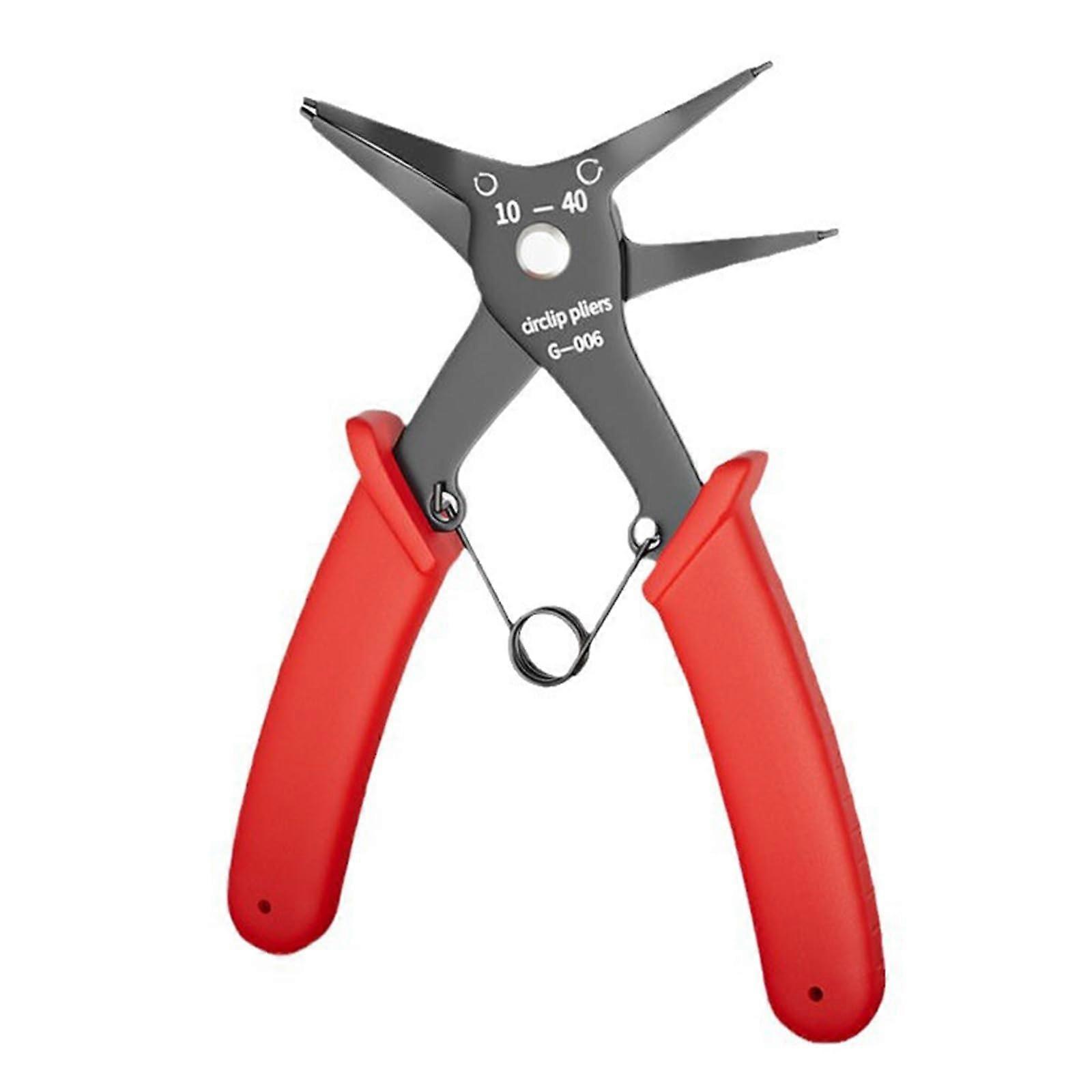 Circlip Pliers 2 in 1 Carbon Steel Hand Tool with Wide Opening for Rings Removal Maintenance Use Retaining Tool