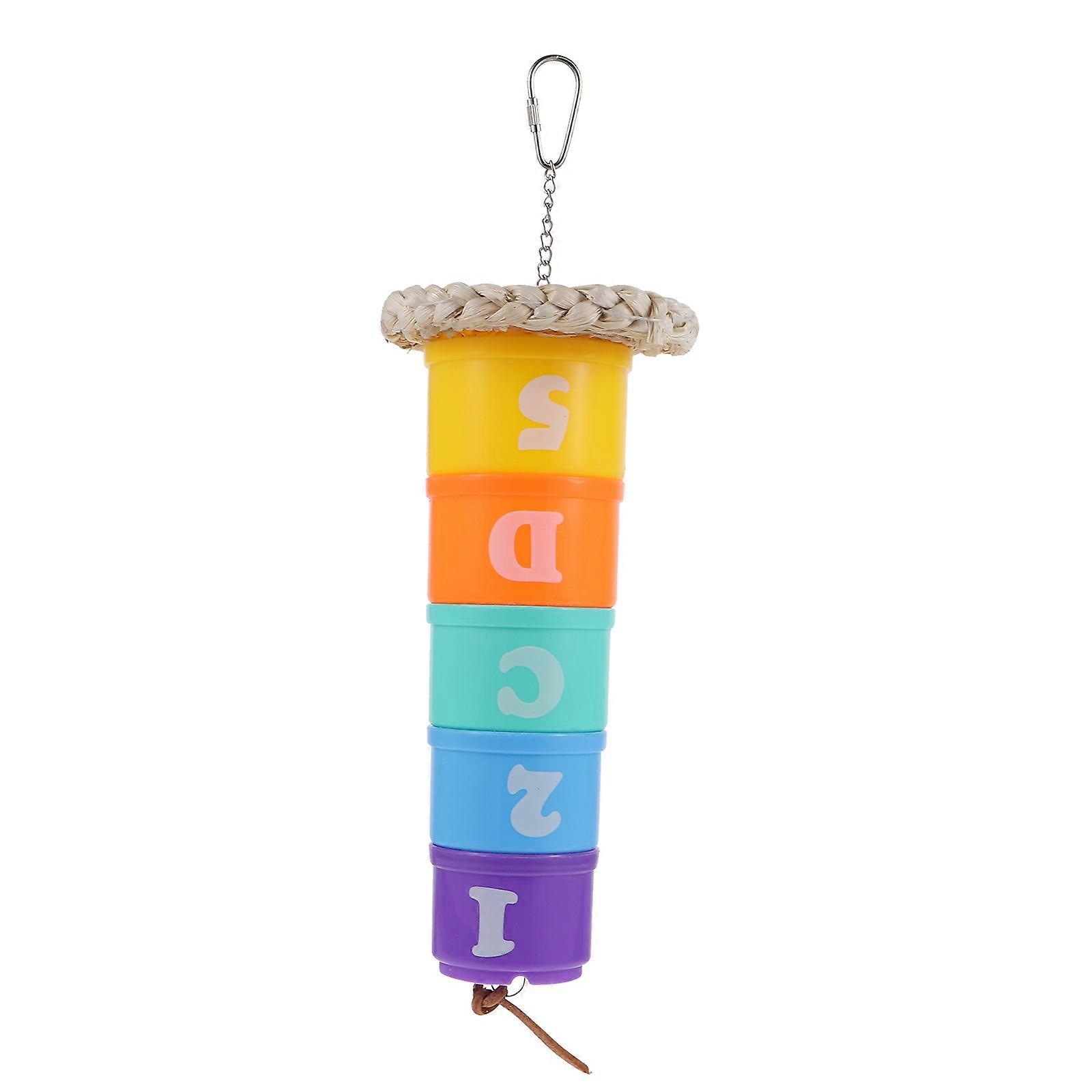 Parrot Foraging Toy Creative Parrot Feeder Pet Supply Indoor Play Assorted Color 30X10X10CM Foraging 1Pack