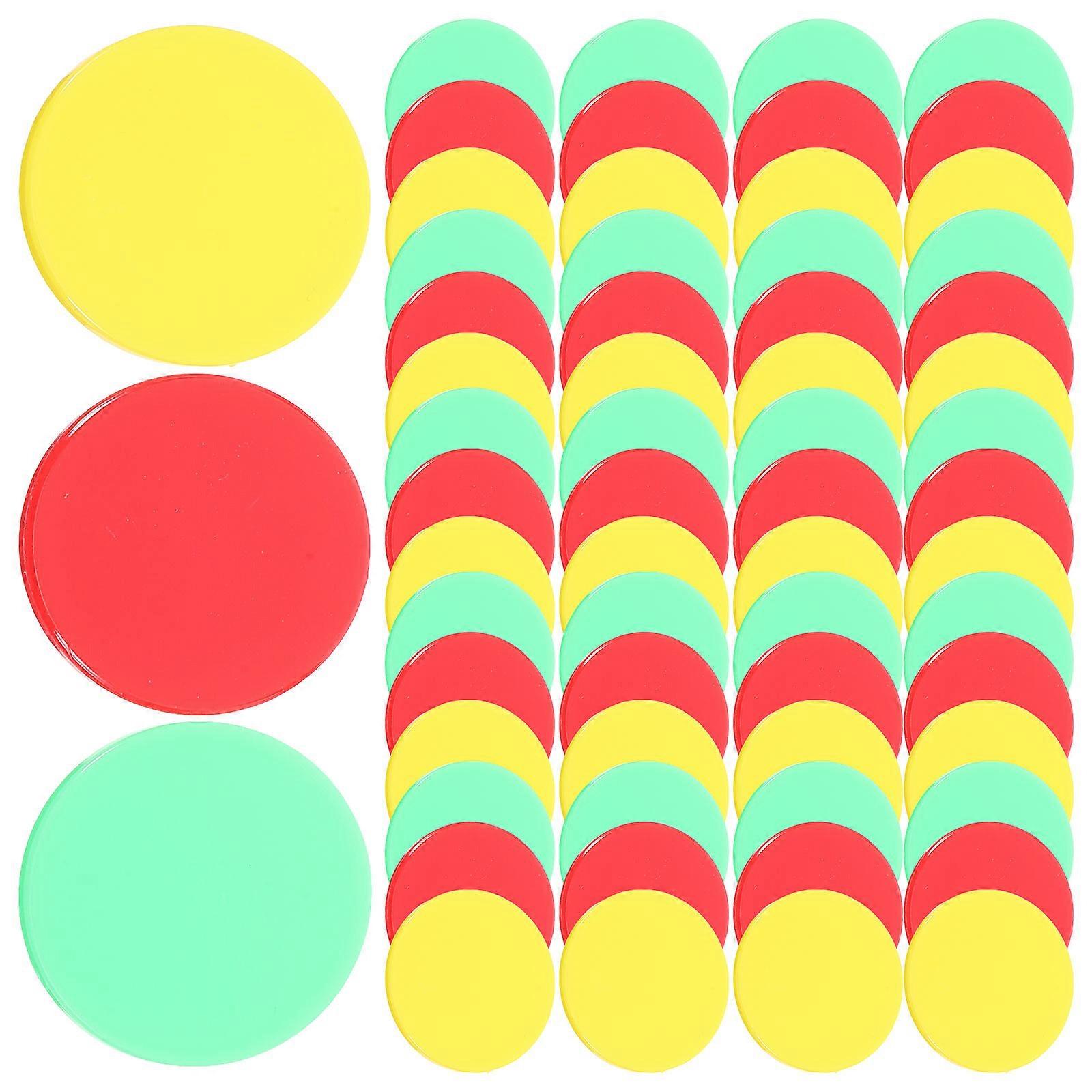 Math Learning Counting Toys Small Round Counters for Hands-on Learning 3.00X3.00X0.10cm Plastic Game Chips 300Pcs