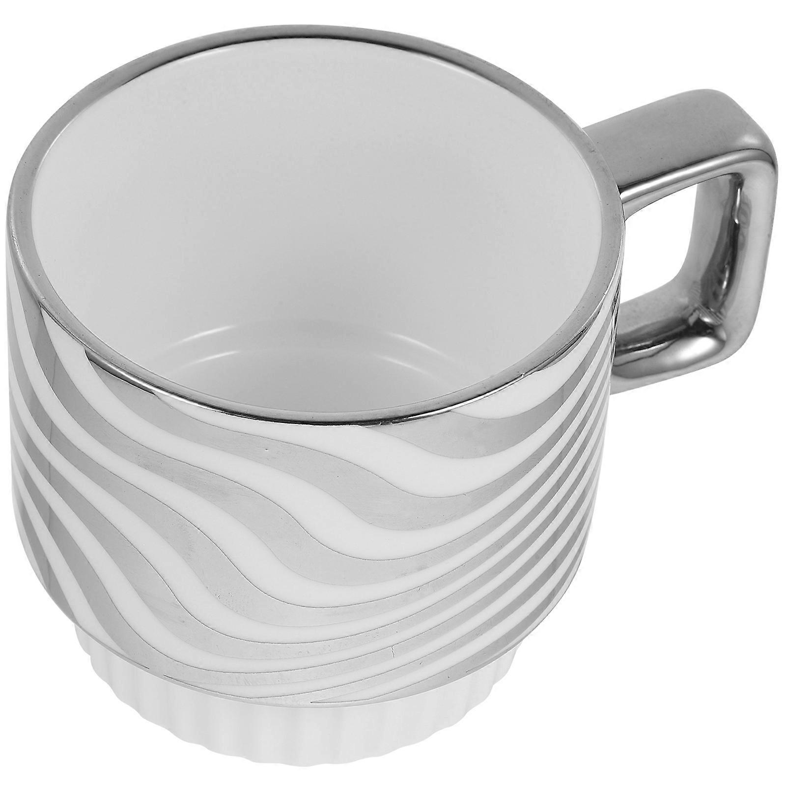 Ceramic Coffee Cup Household Drinking Cup Home Use 350ml Smooth Surface Friends 1Pack