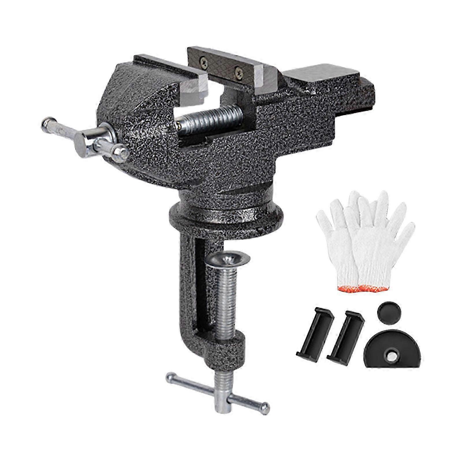 360 Rotating Universal Small Pliers Small Benches Vises Household Table Vises Woodworking Benches for Working Table Grinder Blue