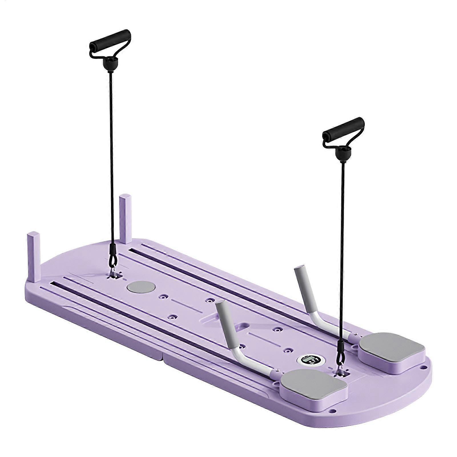 Pilates Board, Reformer Machine for Home, Foldable Pilates Reformer in Violet