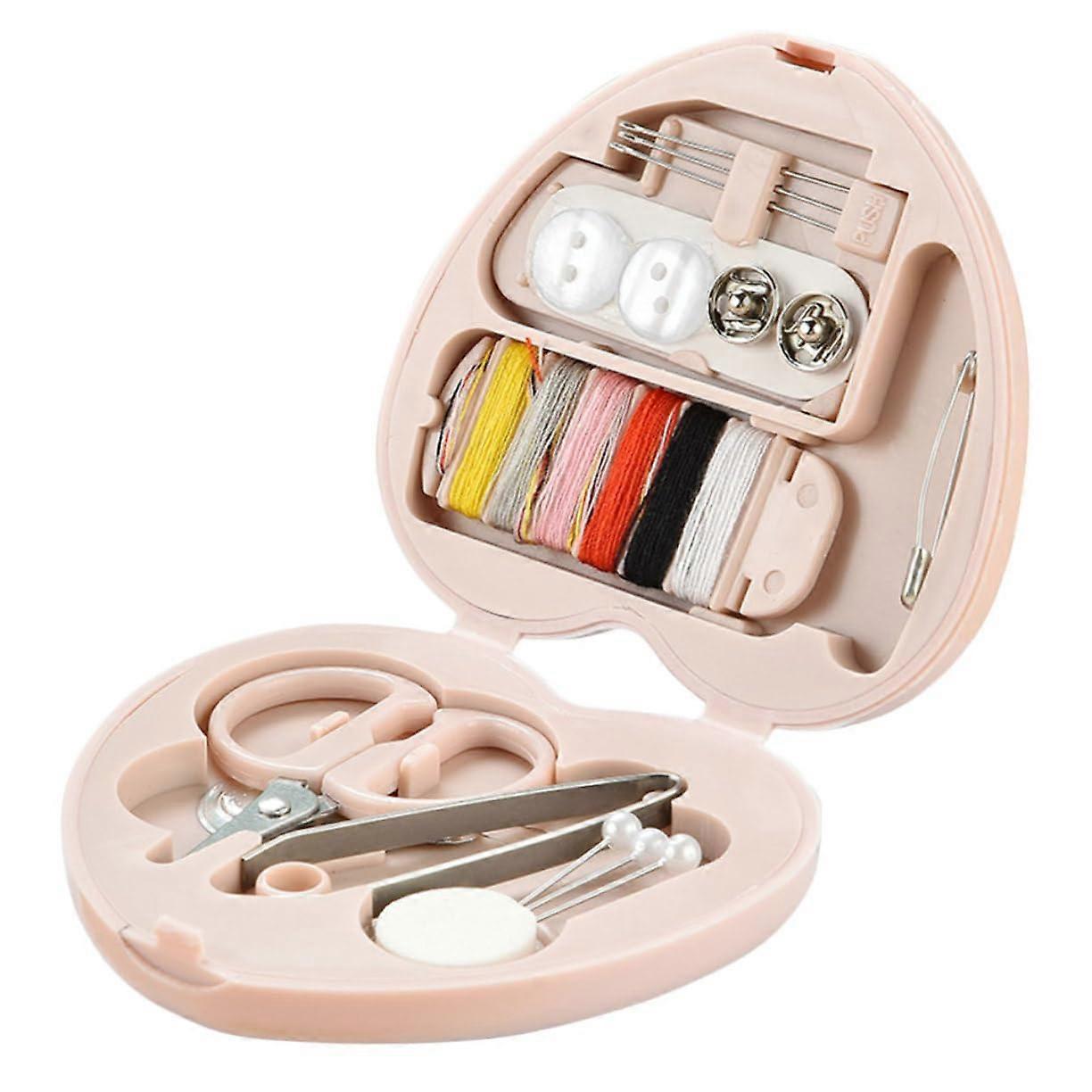 Heart-Shaped Sewing Tool Organizer 1-Piece Set, Mini Size Durable Material, Storage for Needles and Clips, Portable for Dorm Room and On-The-Go