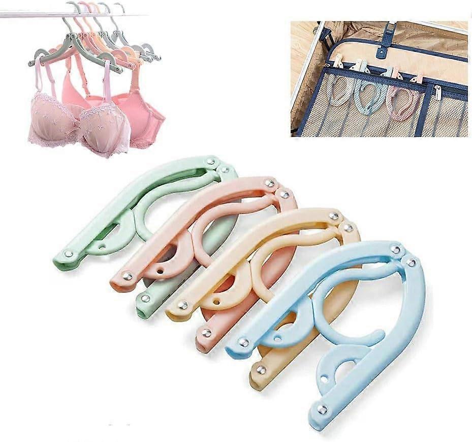 Extendable Portable Travel Hangers, Foldable Suitcase Hangers, Space-Saving Travel Accessories, Pack of 4