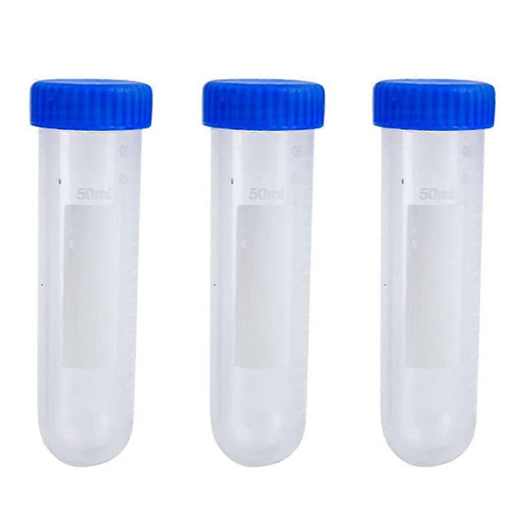 Centrifuge Tube Set 50ml Clear Leak-Proof Screw Cap Graduated Lab Test Tubes For Students 3-Pack