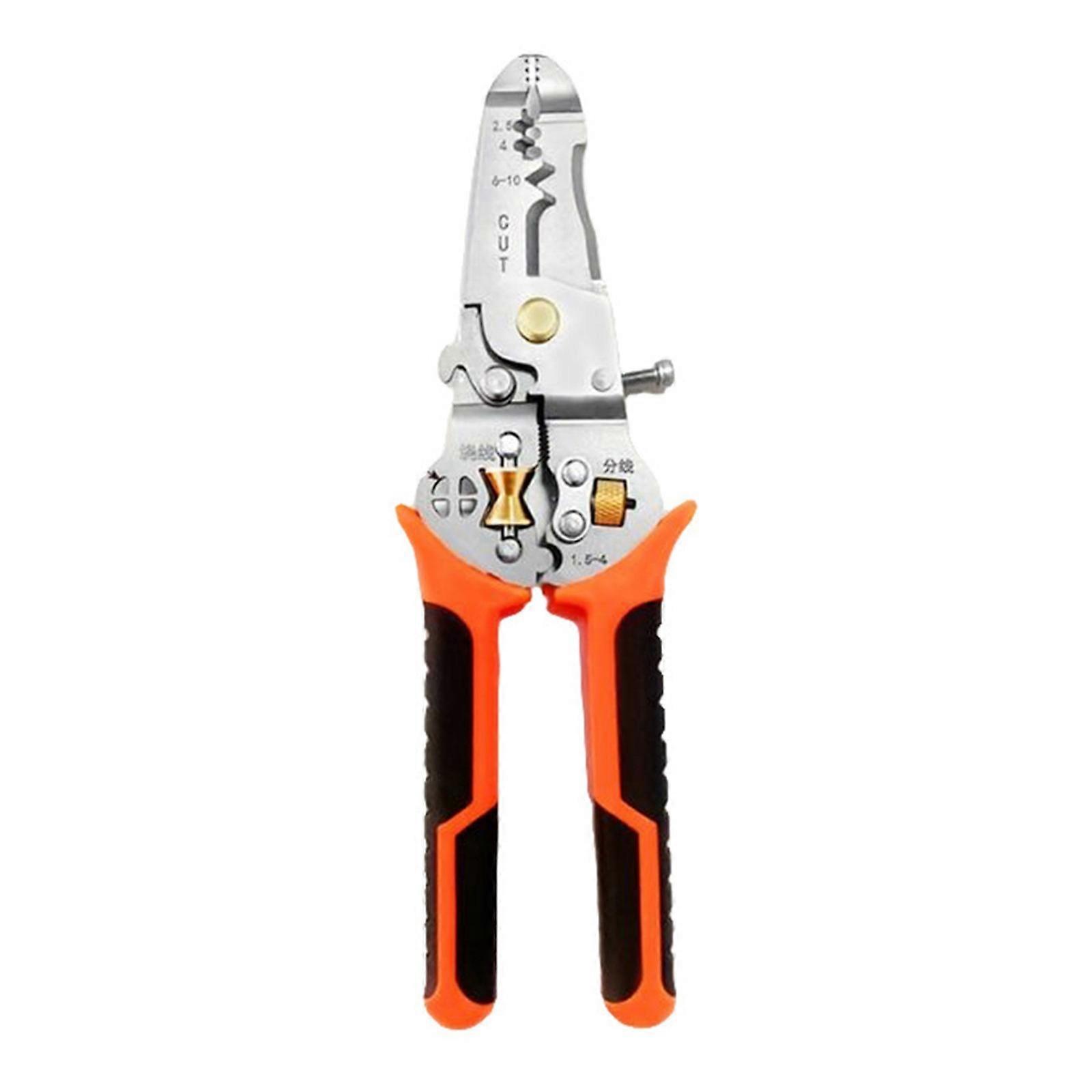 Professional Carbon Steel Wire Stripping Tool With Safety Lock 10 Functions For Electrical Work Industrial Applications