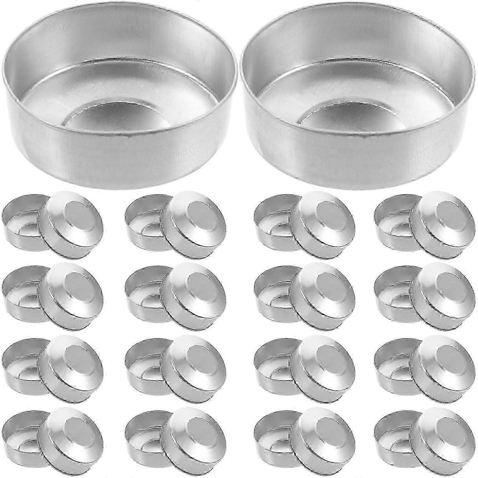 500pcs Empty Aluminum Tea Light Containers for Candle Making (Silver)