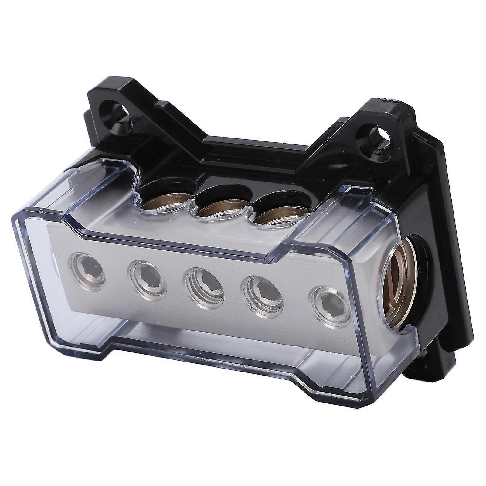 3 Way Power Distribution Block Ground Distributor o Splitter 0 Gauge in 4 Gauge Out Universal for Car