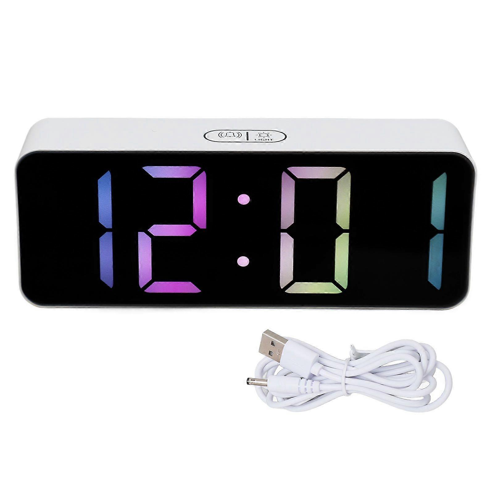2025 Latest Model  LED Clock Dual Mode Auto Dimming Temperature Display Snooze