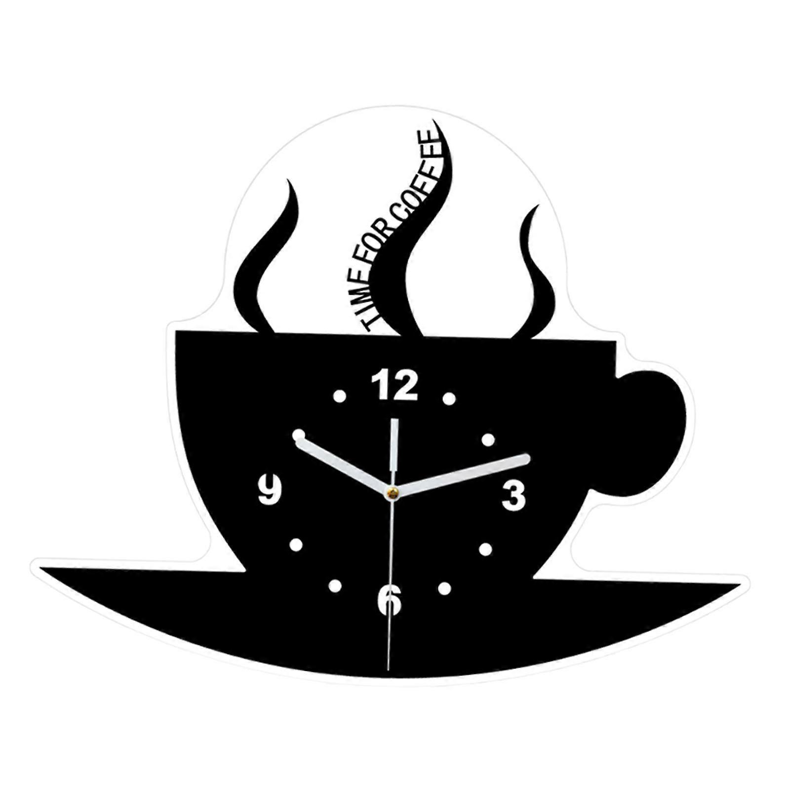 Wall Clock Decor Minimalism Practical Art Acrylic Mute for Cafe Kitchen Gift