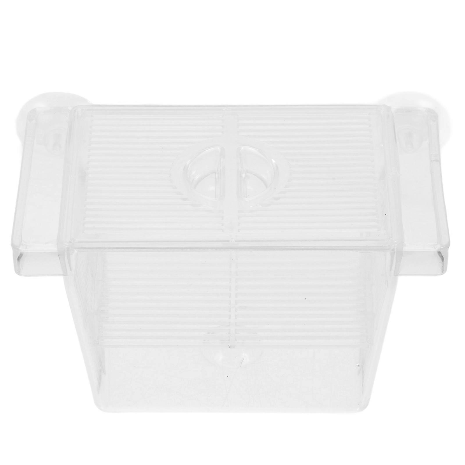 Fish Fry Incubation Box Rectangular Design For Aquarium Hobbyists Transparent 12.60X7.00X7.00CM Fish Incubation 1Set