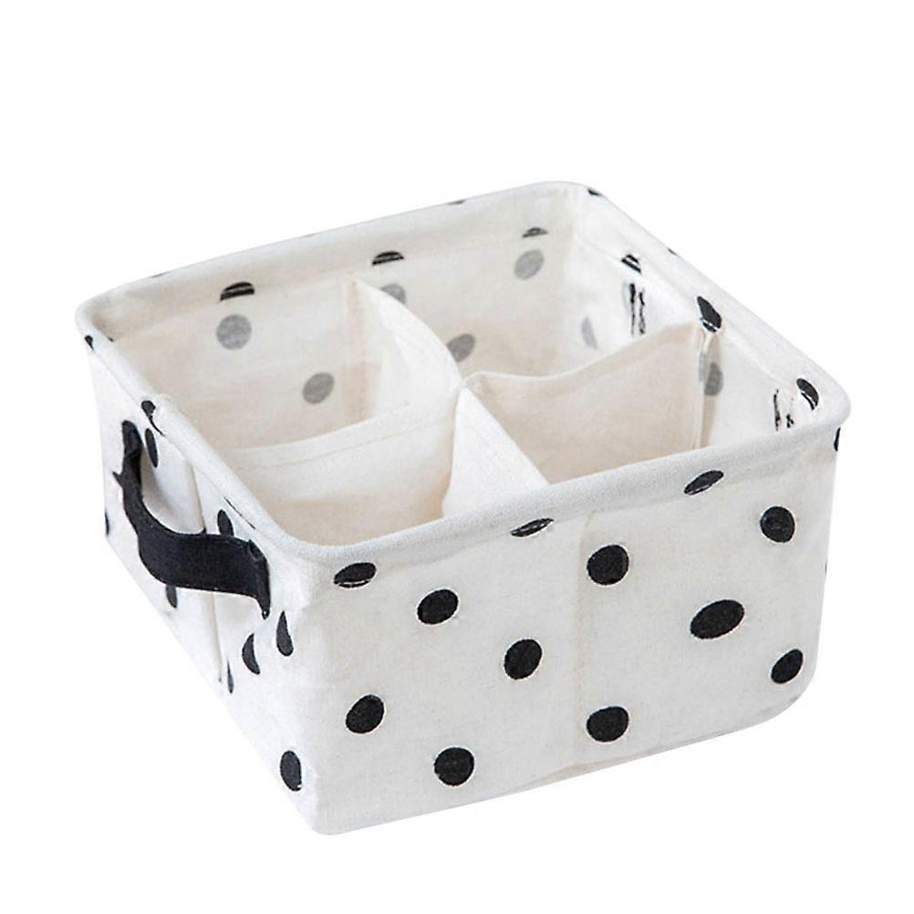 Cotton Linen Storage Box with Dividers for Socks, Underwear & Clothes – Breathable, Damp Resistant Closet Organizer for Neat Sorting