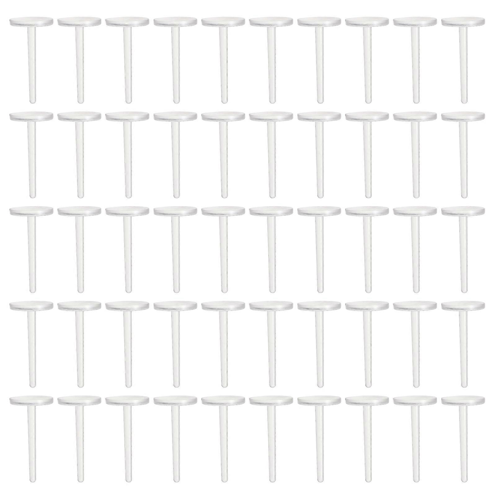 Earring Supplies Earrings Blank Pin Stud Earring Wearers White 50Pcs