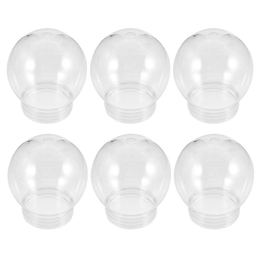 Snow Globe Ornament Craft Diy Globe for Party Gathering Round 6Pcs