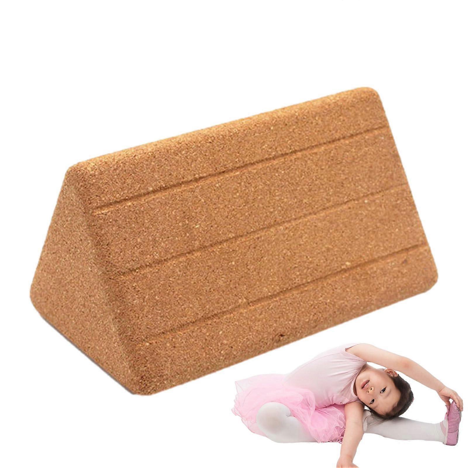 Cork Yoga Block, Cork Yoga Blocks, Natural Yoga Block Triangle Support Stone for Deepening Poses, Improving Balance and Flexibility of Strength Aid