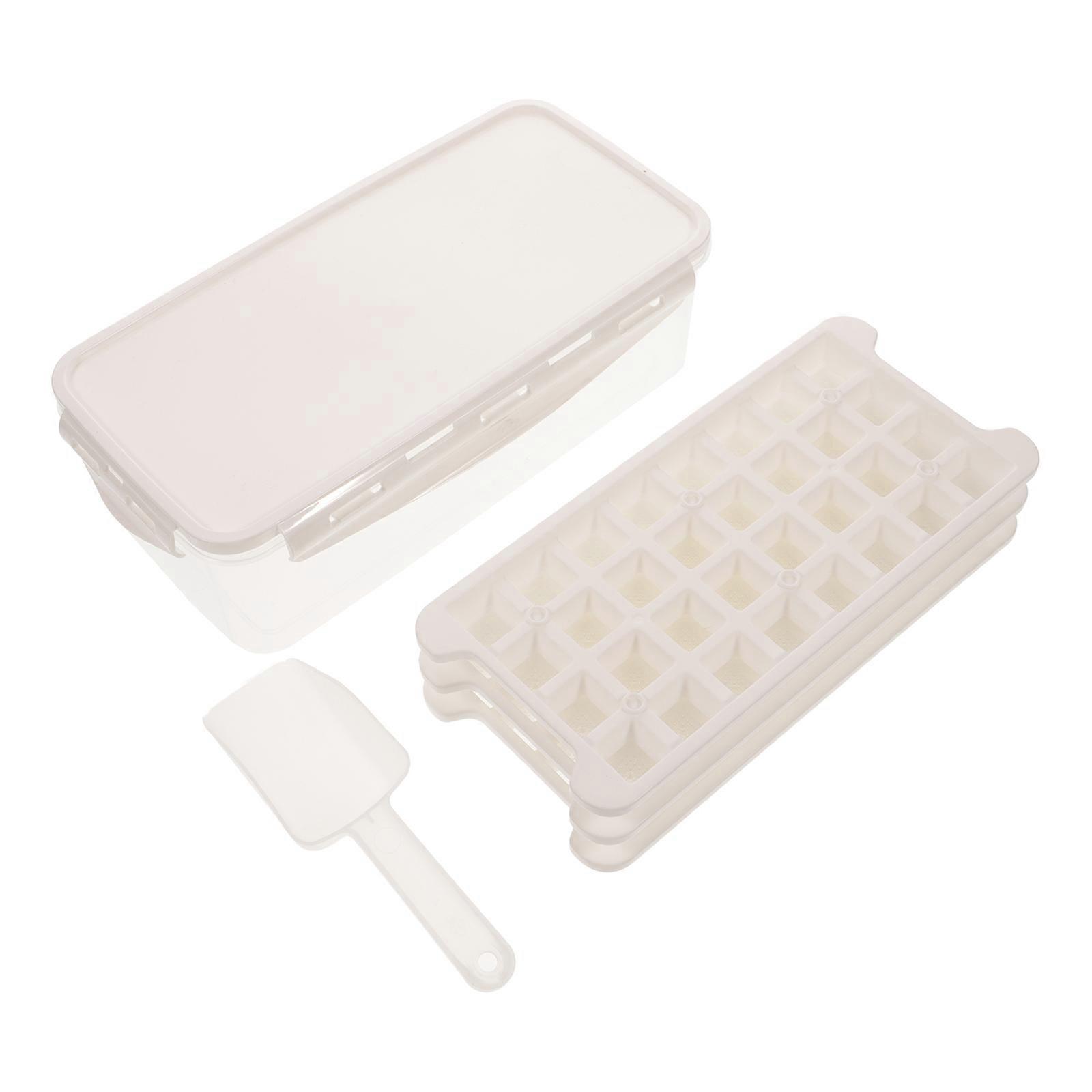 Plastic Ice Cube Mold with Lid and Storage Container – Reusable, Easy to Clean, Ideal for DIY Ice Cubes at Home or Parties
