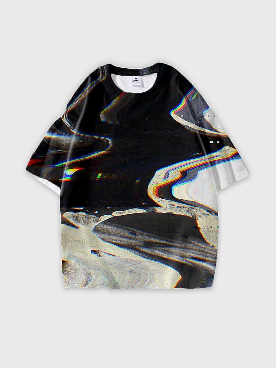 T-shirt round neck Pattern loose short sleeve JW659