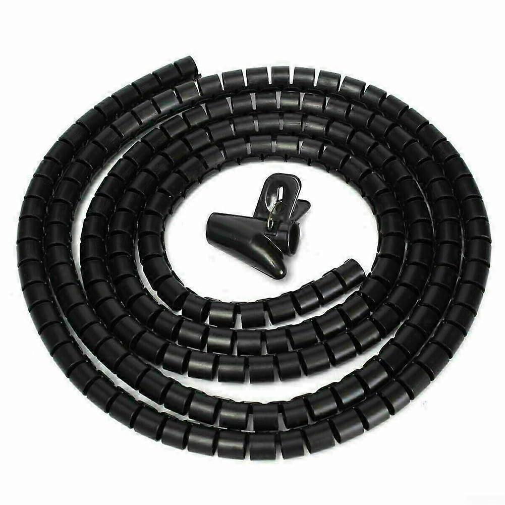 Flexible Wire Enclosure Durable and EcoFriendly Keeps Cables Tidy (10mm Black)