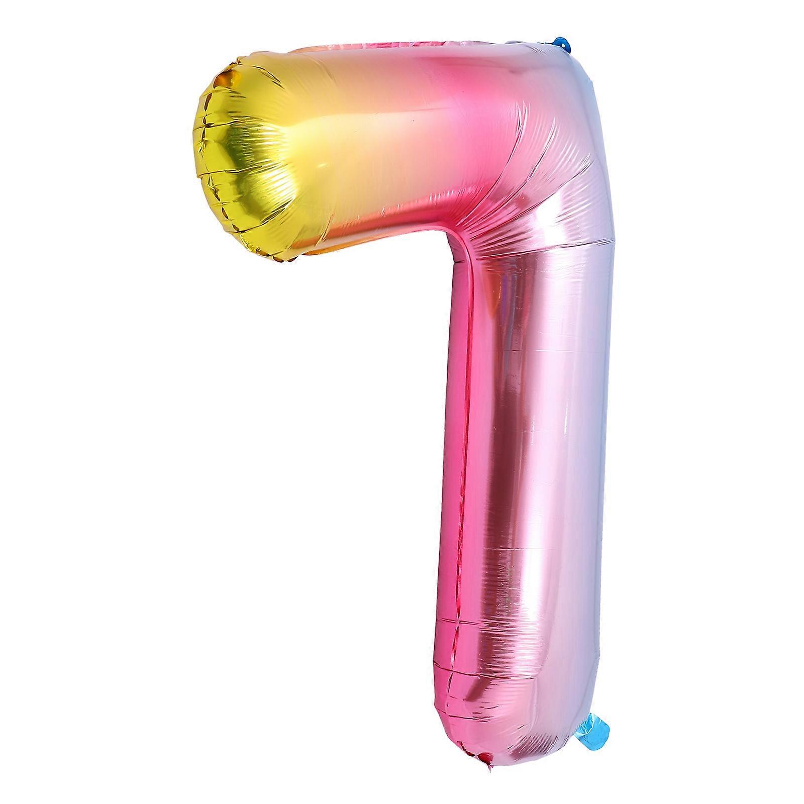 Gradient Foil Balloon for Birthday Party Decoration – Creative Numeral Design, Aluminum Material, Ideal for Weddings, Showers & Celebrations