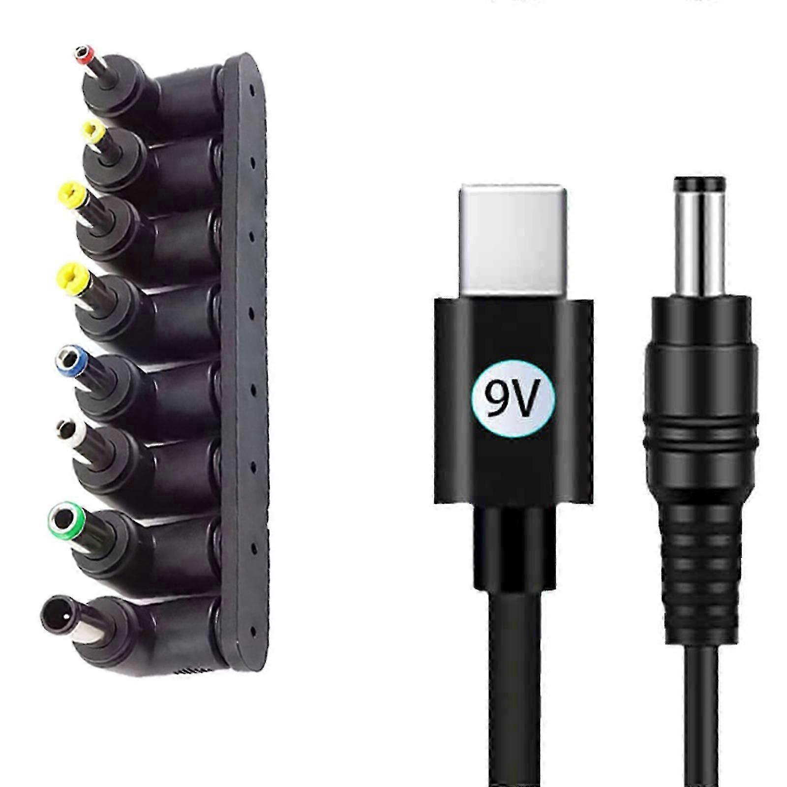 8 Adapters Universal DC5521 Power Adapter for Laptops Routers Security Camera and More with 5.5x2.1mm Barreled Plug hwy