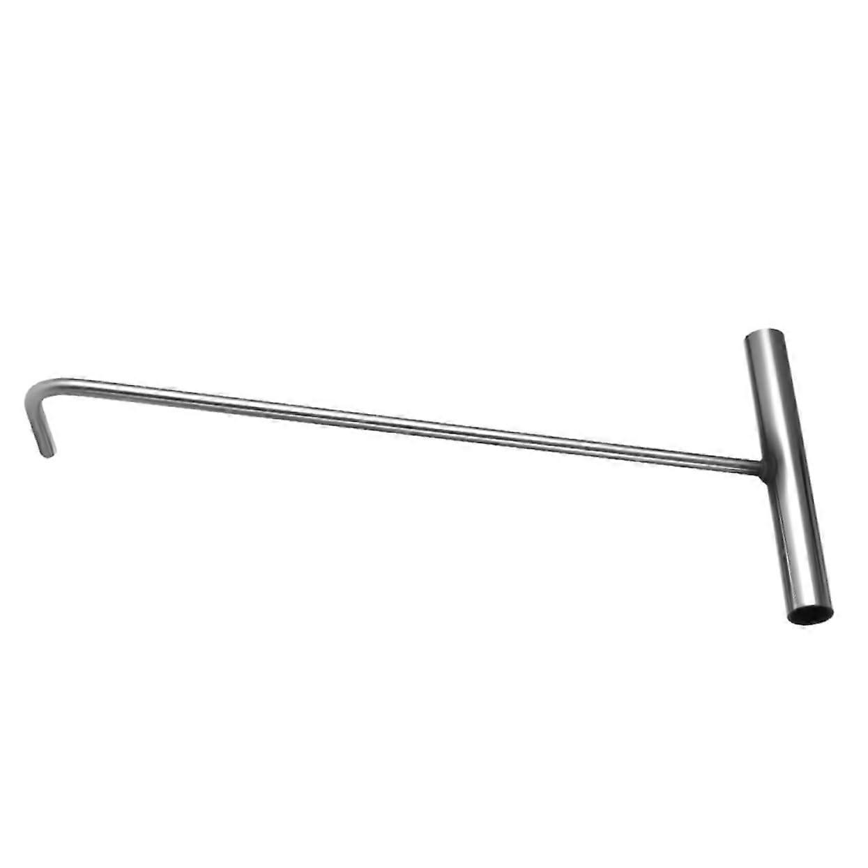 T-Shaped Manhole Cover Lifting Tool, Durable Drainage Solution with Secure Grip for Efficient Cover Removal