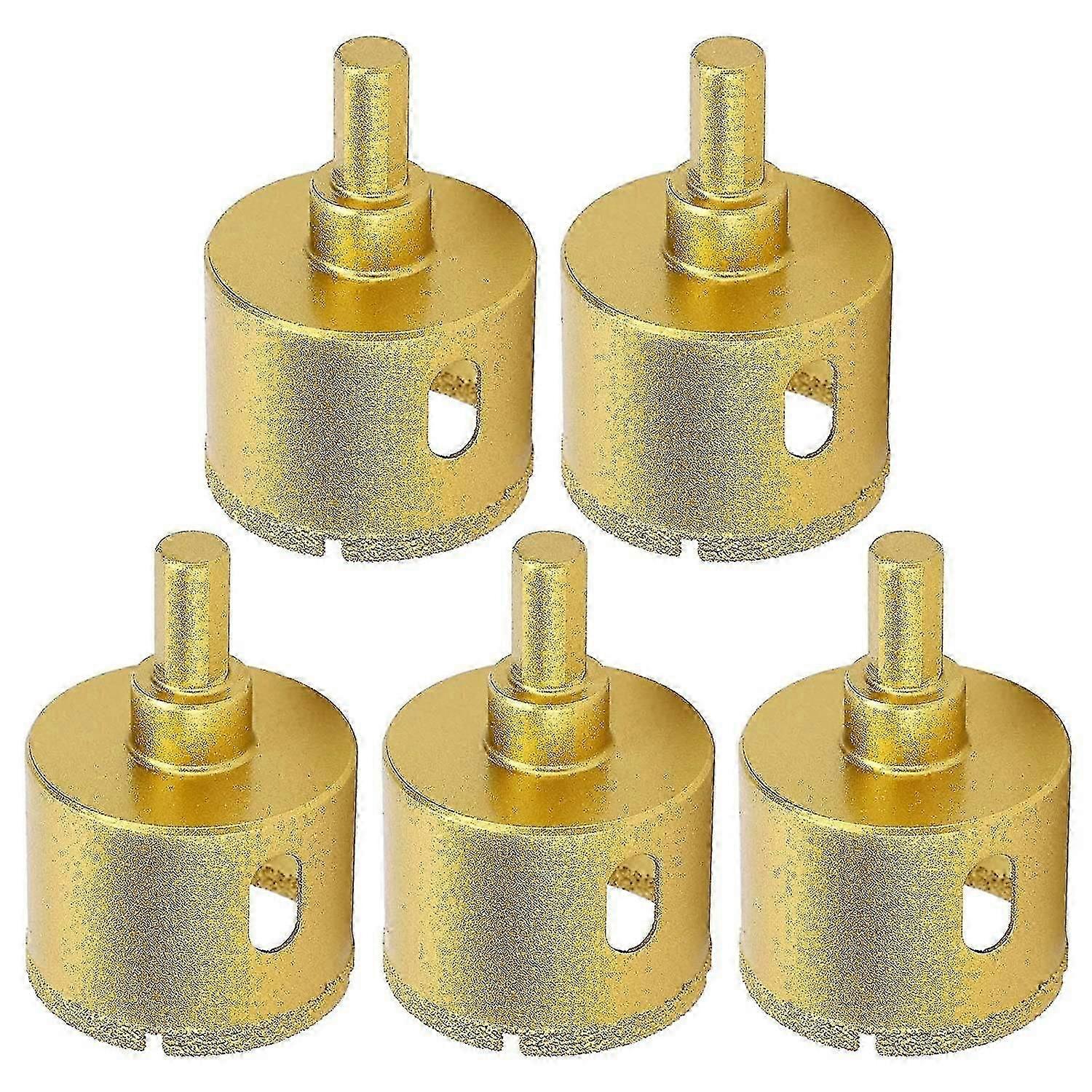 5Pcs 45mm Golden Diamond Hole Saw Drill Bit Core Drill Cutter for Glass Ceramic Porcelain Tiles Mar