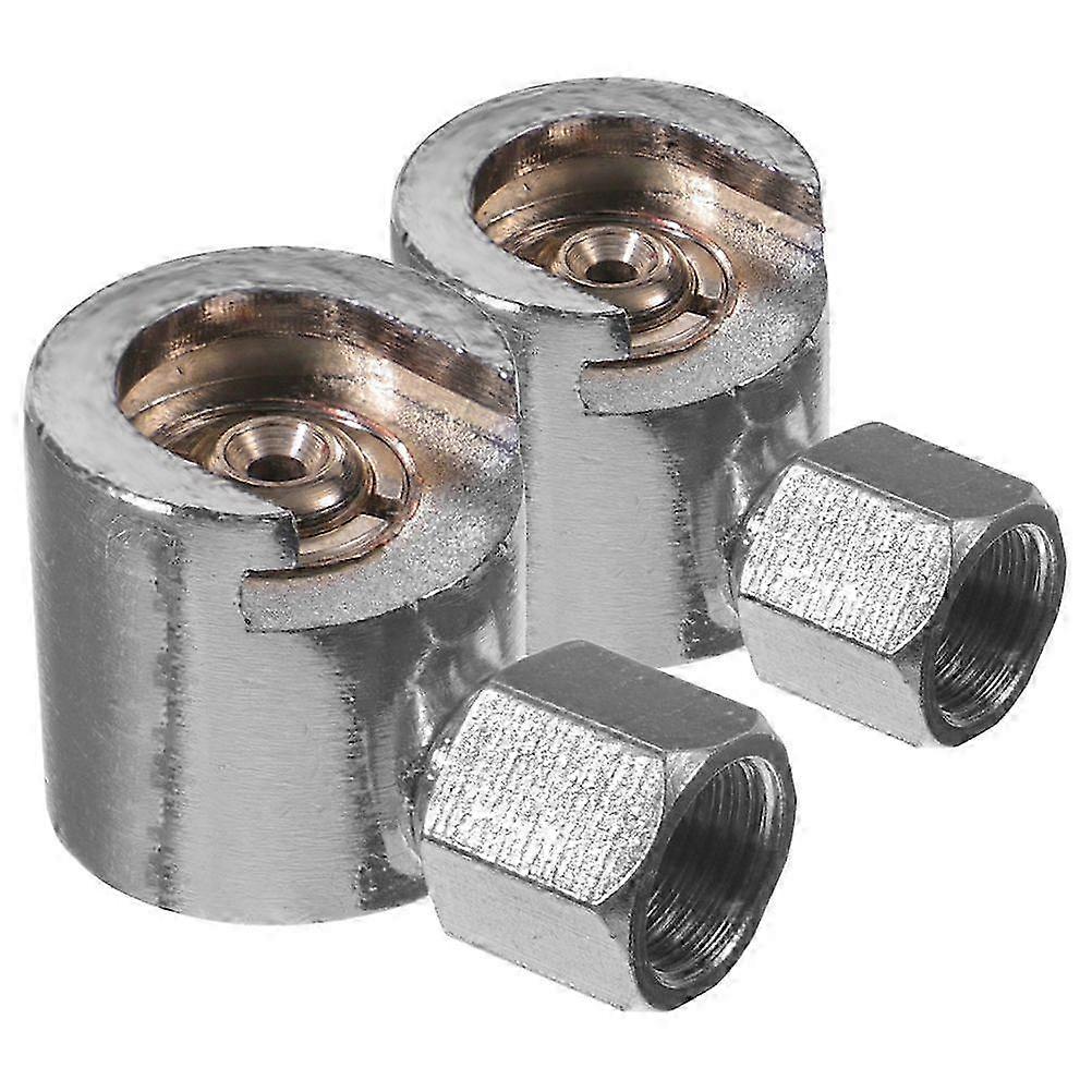 2pcs Button Head Grease Coupler Set Metal Grease Nozzle Fitting Replacement Button Head Fittings for