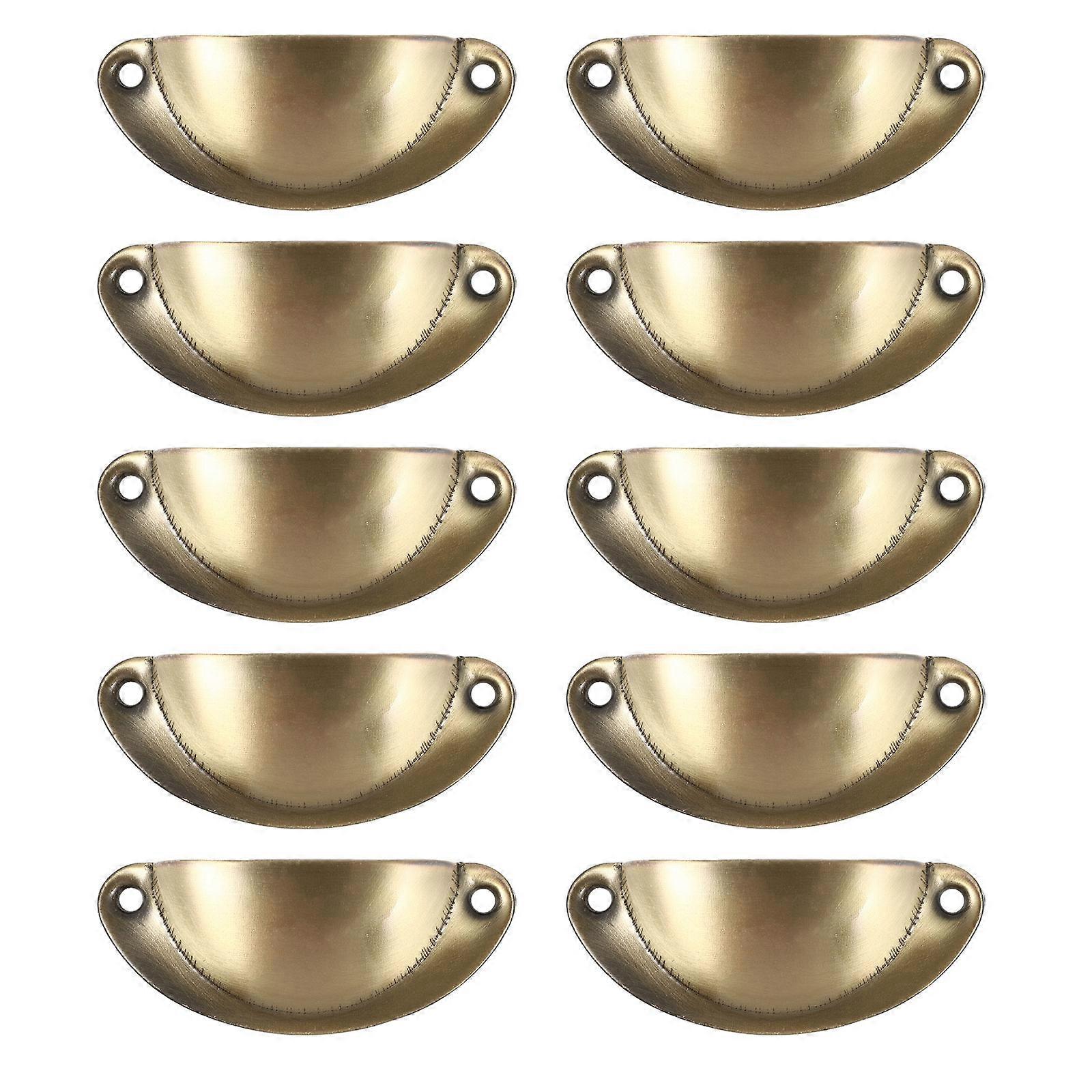Vintage Outdoor Pull Handles Cabinet Drawer Handles Iron Material 8.1X3.5X2CM Golden Bronze Furniture Upgrade 10Pcs